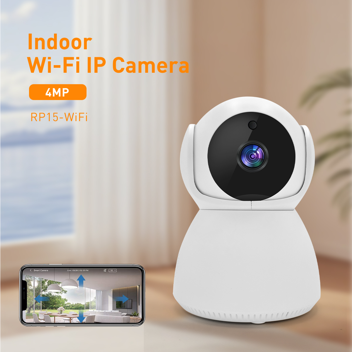 V380 RP15 WiFi/LAN 4MP Indoor PTZ IPC factory