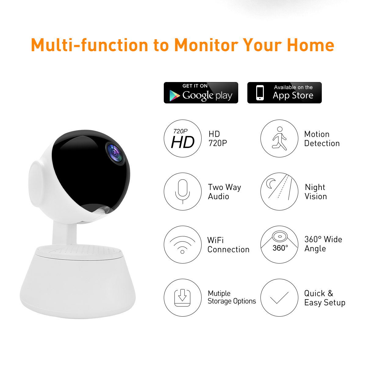 V380 RP14 WIFI 1MP Indoor PTZ IPC manufacture