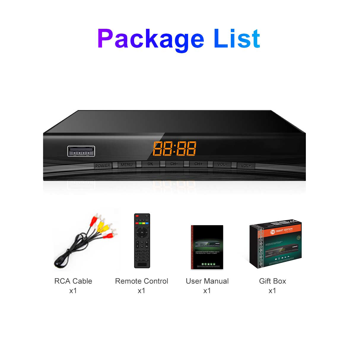 168mm Metal-2 DVB-T2 Receiver manufacture