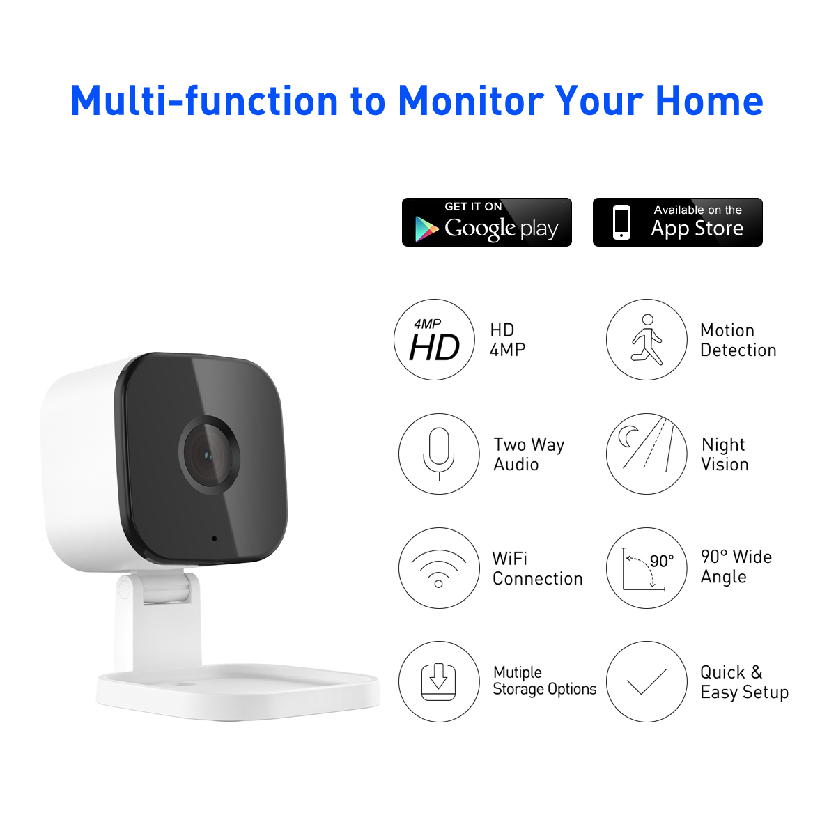Tuya RC3 WiFi 1/2/4MP Indoor Fixed Cube IPC manufacture