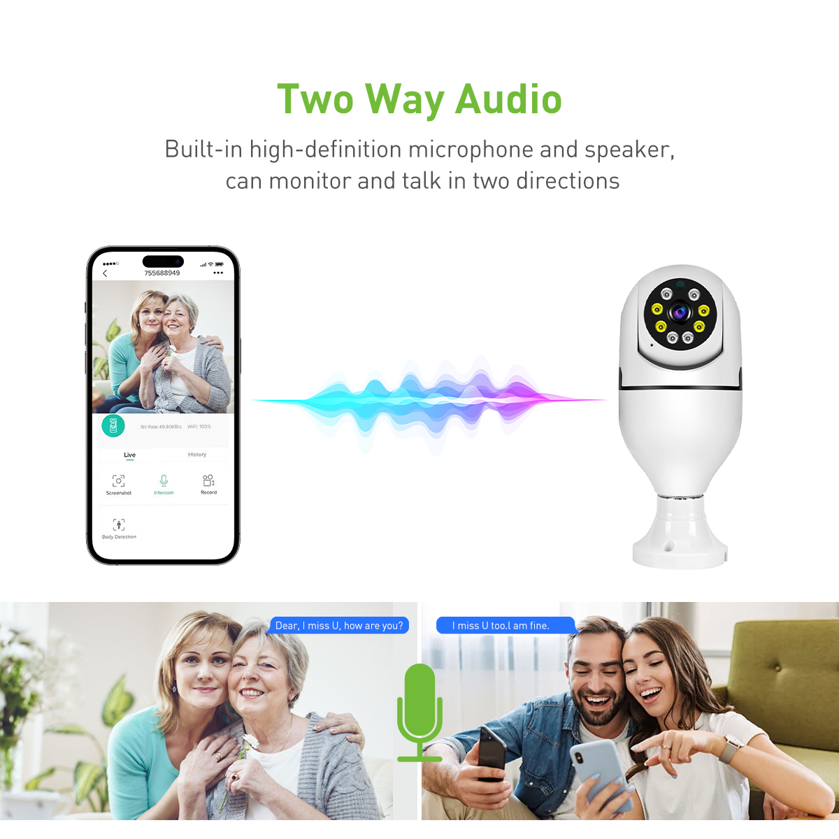 V380 RL3A WiFi 1MP Bulb IPC manufacture
