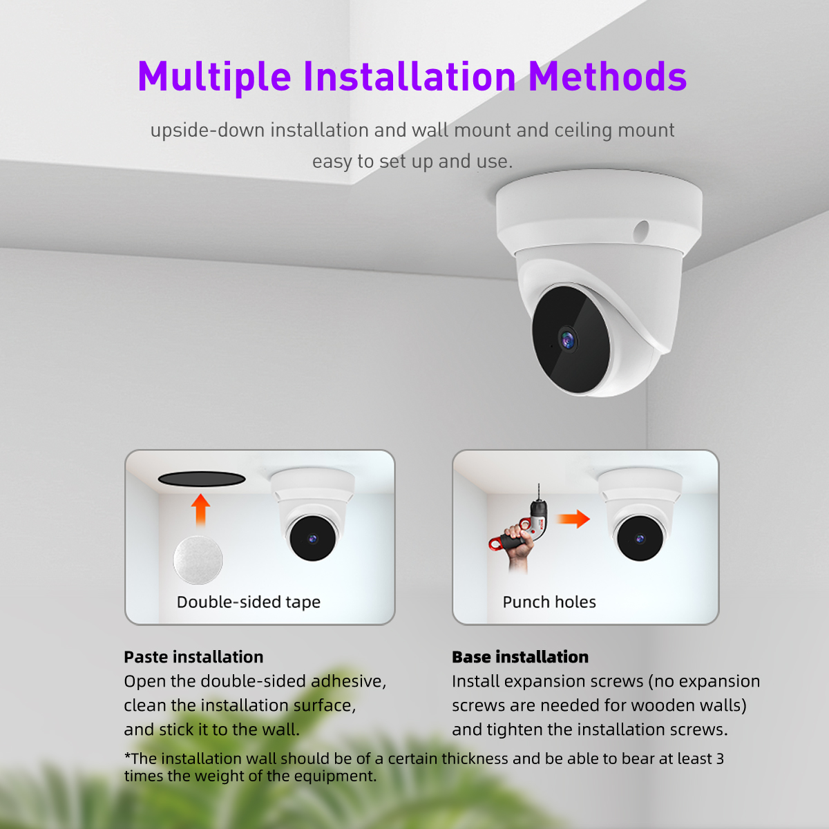 V380 RT1 WiFi 3MP Indoor Gunturret IPC manufacture