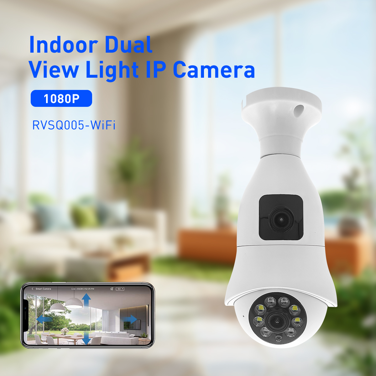 V380 RVSQ005 WiFi 2MP Bulb IPC factory
