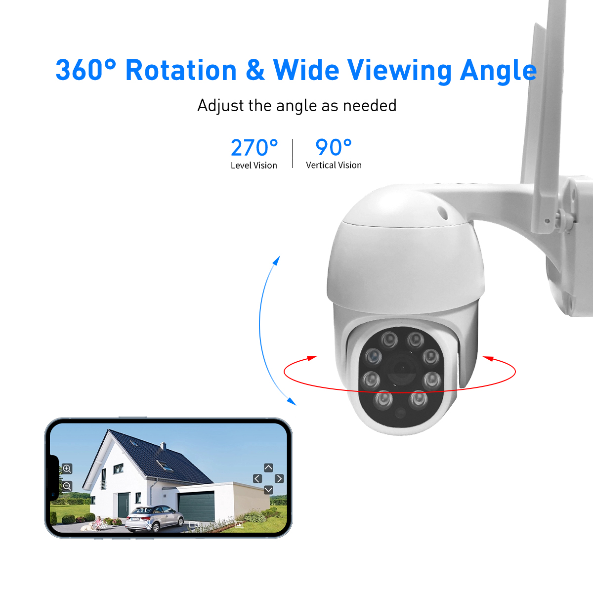 Tuya RQ3 WiFi 2MP/4MP Outdoor Waterproof ome PTZ IPC manufacture