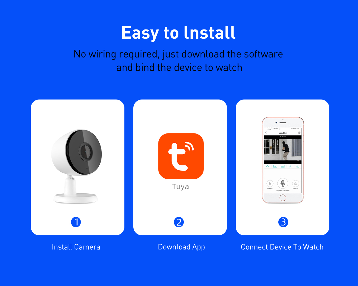 Tuya RC4 WiFi 1/2/4MP Indoor Fixed Cube IPC manufacture