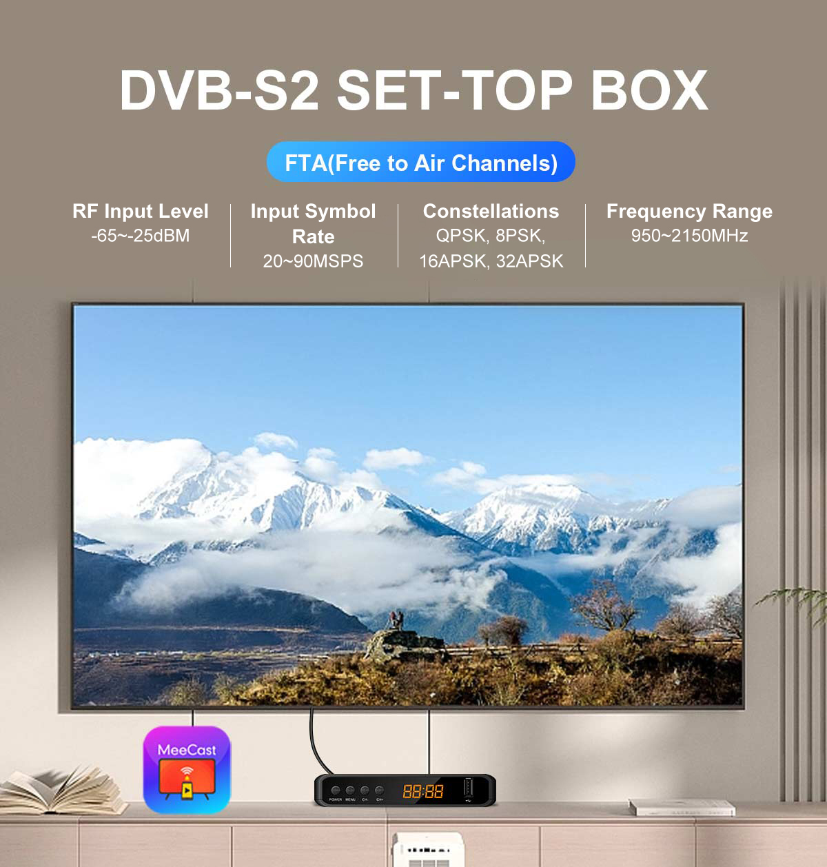 Mini-2 120mm Mini DVB-S2 Receiver details