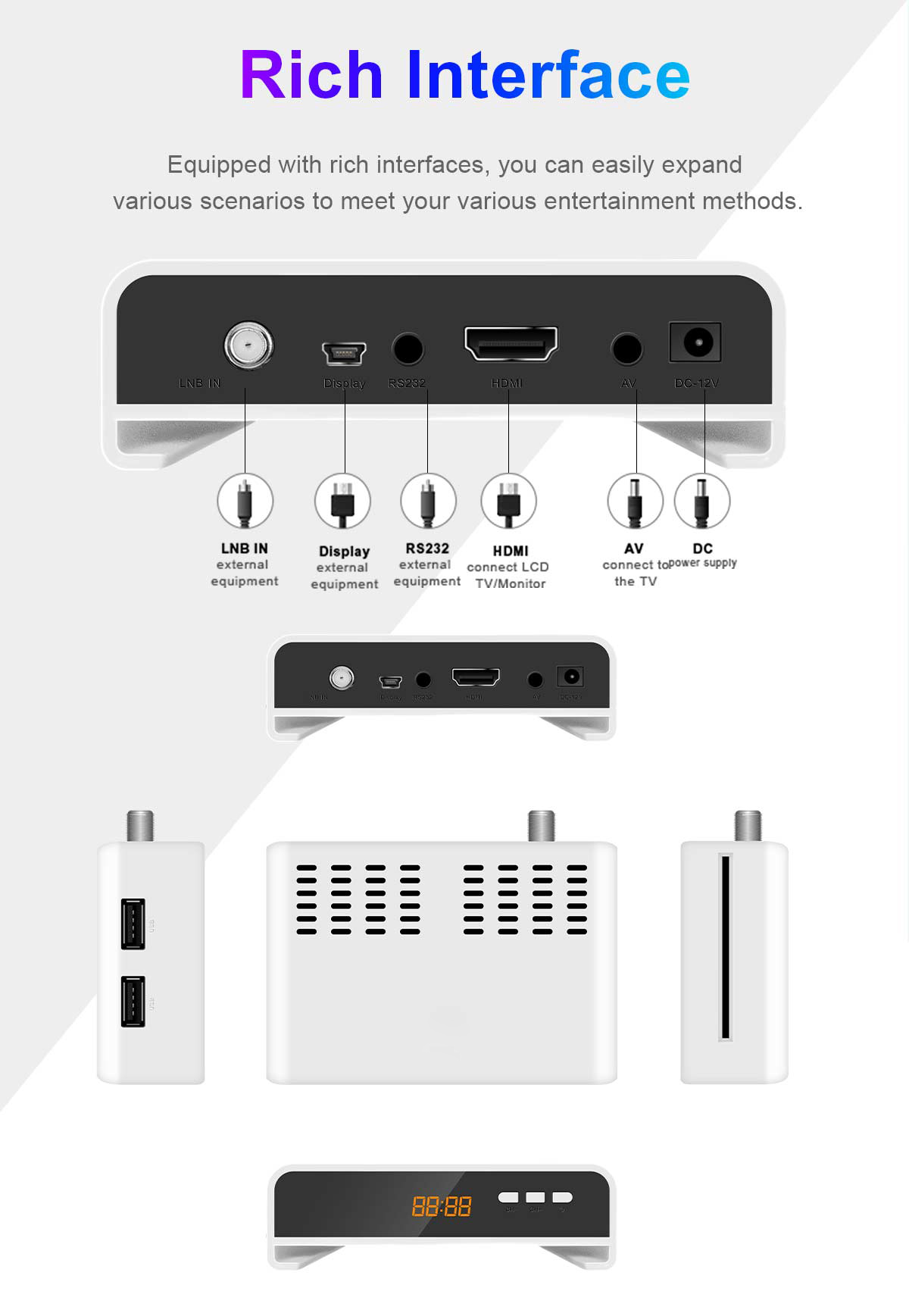 Mini-11 120mm Mini DVB-S2 Receiver supplier