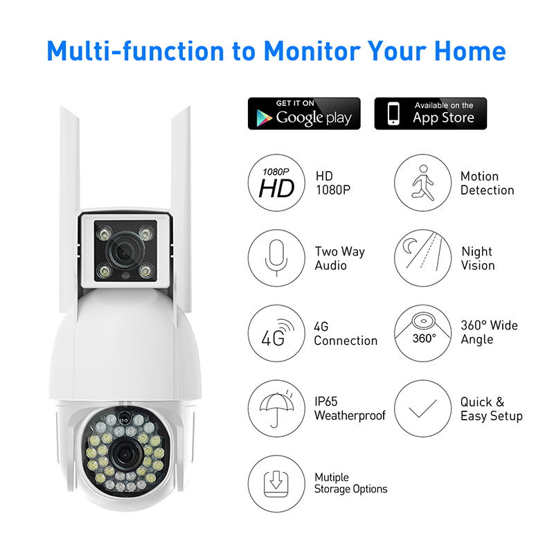 V380 RV4-4G WiFi 2MP Venkovní IPC