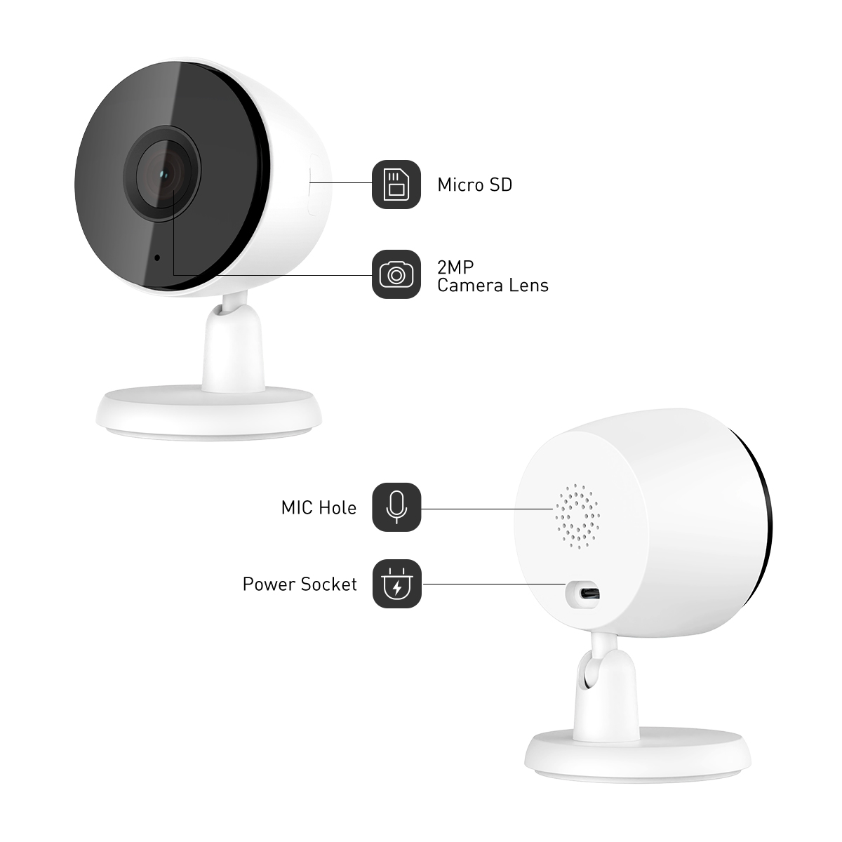 Tuya RC4 WiFi 1/2/4MP Indoor Fixed Cube IPC supplier