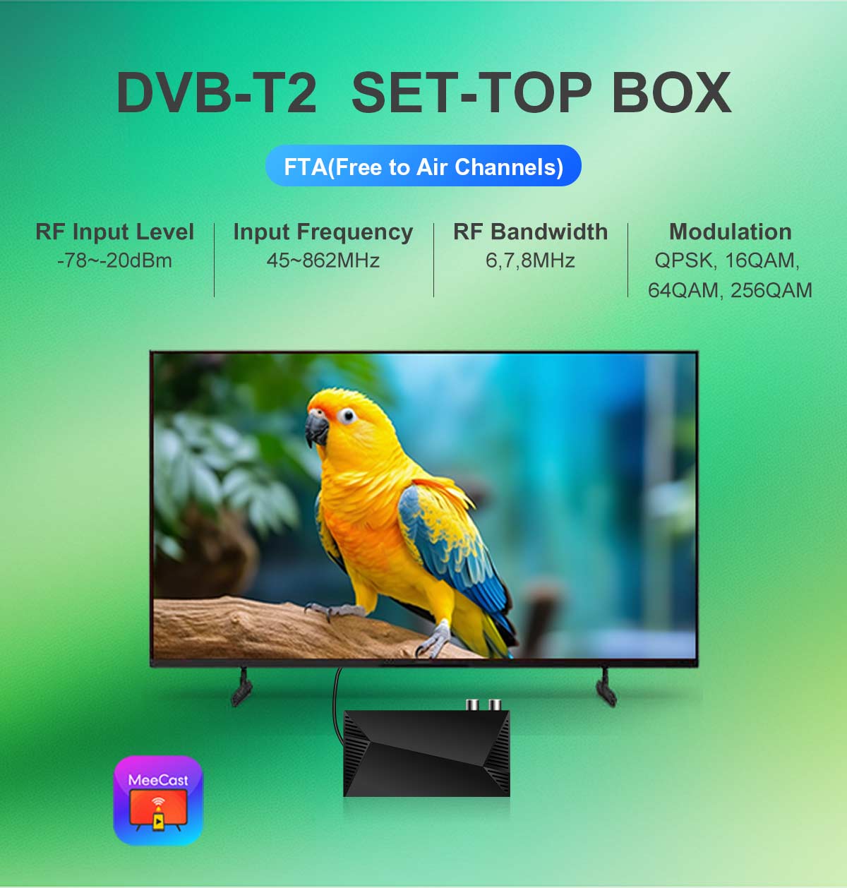 120mm Mini-8 DVB-T2 Receiver manufacture